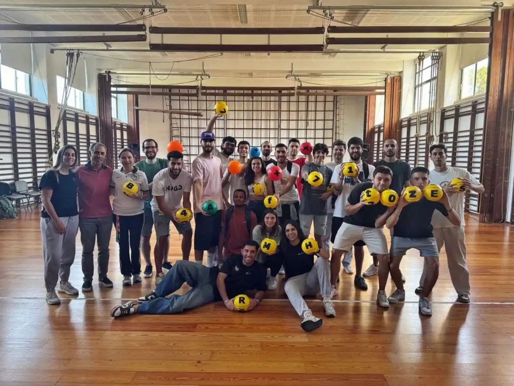 Fot. Sara Wawrzyniak - Zajęcia z piłkami BRAINball w Faculty of Human Kinetics (University of Lisbon) w ramach programu Erasmus+