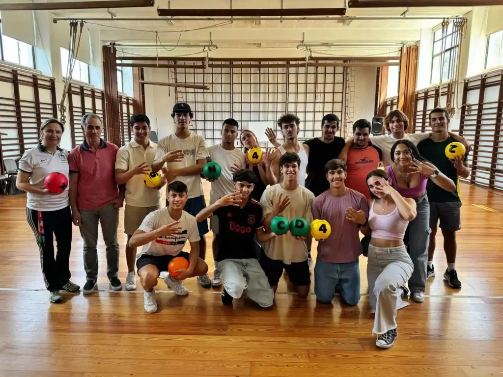 Fot. Sara Wawrzyniak - Zajęcia z piłkami BRAINball w Faculty of Human Kinetics (University of Lisbon) w ramach programu Erasmus+